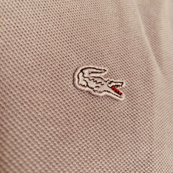 Unique Lacoste Vintage wash purple grey polo shirt - Picture 3 of 5